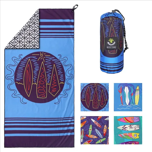 Vista 25 de 4Monster Toalla de playa de microfibra de secado rápido, toalla de viaje ligera súper absorbente para nadadores, toalla de camping sin arena 14