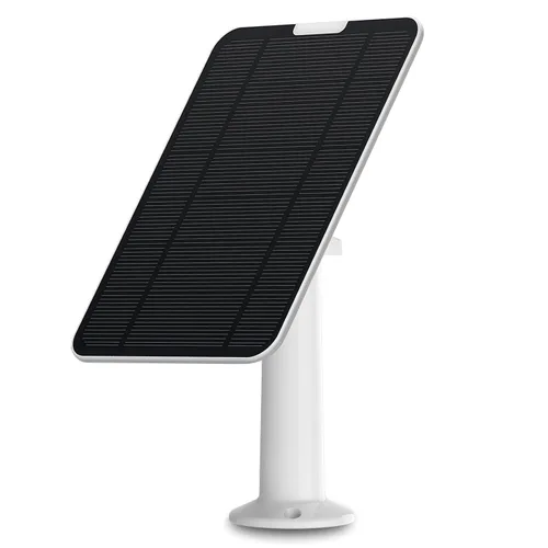 Vista 2 de Panel solar de 4 W y 6 V compatible con Arlo Pro 3/Pro 4/Ultra/Ultra 2/Go 2, incluye soporte de pared seguro, IP65 resistente a la intemperie, cable