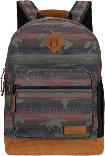 Vista 17 de Wrangler Yellowstone Mochila resistente al agua para viajes, mochila casual para portátil o cuaderno, negro cuerda, Mediana, Mochilas Daypack
