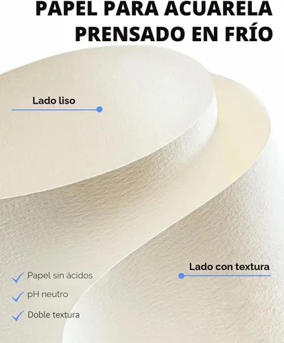 Vista 3 de Jusart Bloc de papel de acuarela de 9 x 12 pulgadas, 140 libras, papel de color de agua de prensa en frío, sin ácidos, para medios húmedos y secos