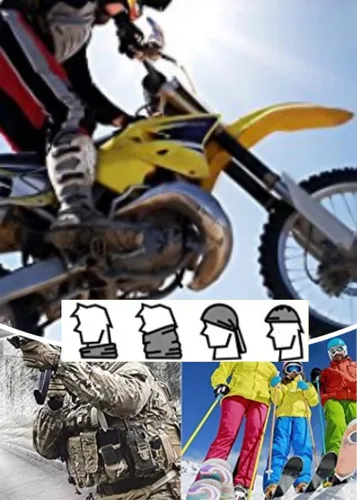 Vista 23 de clothin Pasamontañas, máscara de esquí para hombres y mujeres, máscara de cara completa, capucha táctica, esquí, motociclismo, deportes de invierno