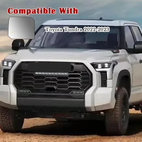 Vista 2 de Reemplazo del espejo lateral del conductor con detección de punto ciego para Toyota Tundra 2022-2023, retrovisor lateral superior izquierdo