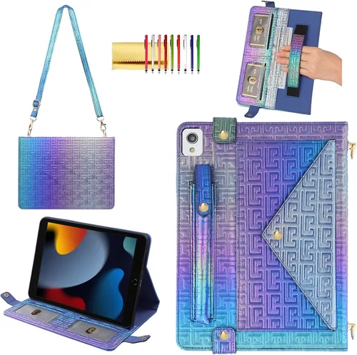 Vista 79 de Funda tipo bolso para iPad mini de 5ª/4ª/3ª/2ª/1ª generación de 7.9 pulgadas, Techcircle funda ligera tipo folio con soporte bandolera con billetera