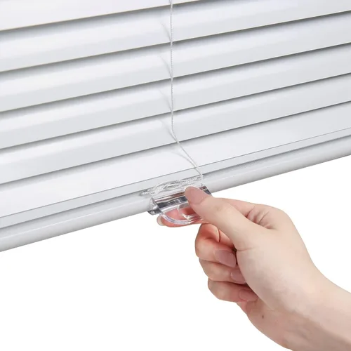 Vista 2 de LazBlinds Mini persianas de aluminio inalámbricas de tamaño personalizado Blackout-Black