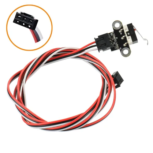 Vista 4 de Módulo de interruptor de límite mecánico horizontal para impresora 3D, interruptor de límite en miniatura de 3 pines con cables de 1m (6 piezas)