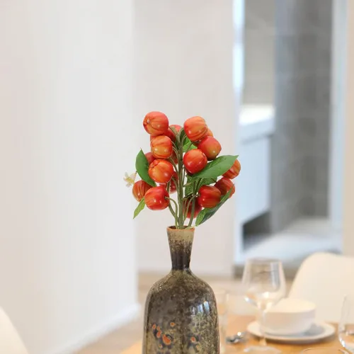 Vista 4 de MAGICLULU Ramo de flores artificiales de manzanas para decoración del hogar, 1 Uds Apple