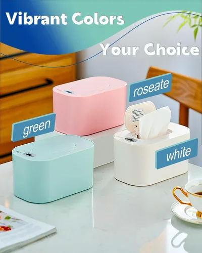Vista 2 de Calentador de Toallitas para Bebé, Dispensador Portátil de Toallitas Húmedas con Alimentación USB y Control de Temperatura, Calentador de Toallas