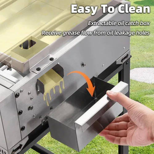 Vista 7 de MELLCOM Plancha de gas para exteriores de 3 quemadores de 30000 BTU con tapa (estante lateral), plancha portátil de superficie plana de 28 pulgadas