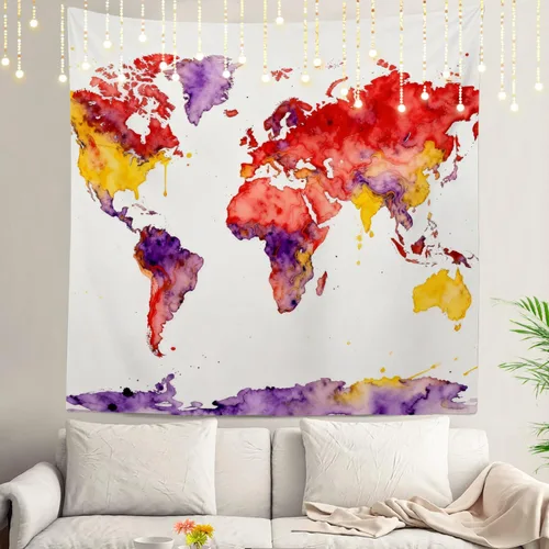 Vista 125 de Shrahala Tapiz de pared de hojas de arce otoñal, hojas rojas llameantes, fondo negro, tapiz grande para colgar en la pared, tapiz decorativo