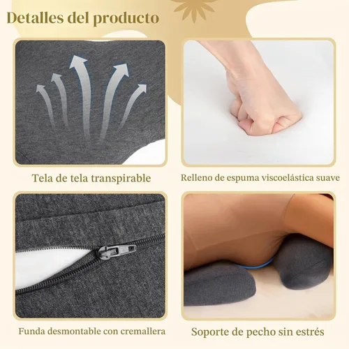 Vista 4 de Almohada de pecho para masaje, almohada boca abajo para dormir