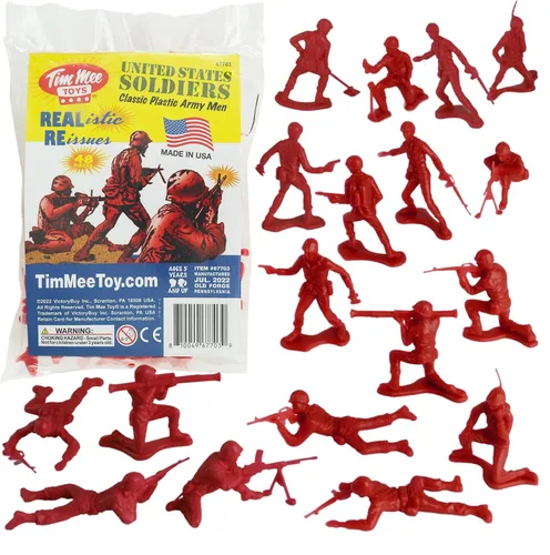 Vista 9 de TimMee Soldados de plástico del ejército - 48 figuras de juguete de soldados negros - Fabricado en EE. UU