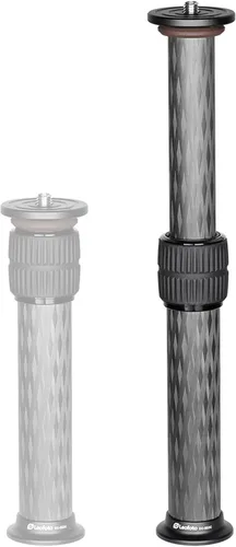Vista 2 de Leofoto Columna central, extensión de trípode adicional, fibra de carbono, 2 secciones ajustables, perno de tornillo convertible, rosca de montaje