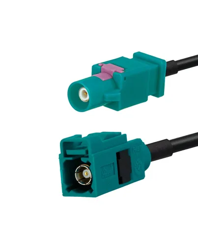 Vista 2 de Fakra Z macho a Fakra Z hembra RF cable coaxial 3.3ft/1m RG174 para navegación GPS estéreo del coche