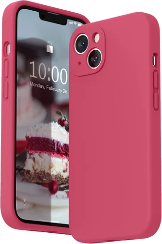 Vista 30 de SURPHY Funda compatible con iPhone 13 con protector de pantalla, (protección de cámara y forro de microfibra suave), funda de teléfono de silicona