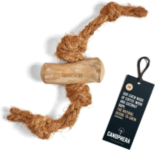 Vista 13 de Canophera Juguete masticable de madera y coco para perros para dientes y encías saludables, tamaño pequeño, todas las razas de perros