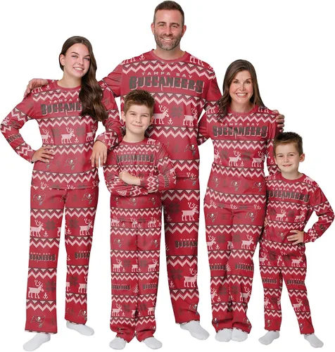 Vista 8 de FOCO NFL womens Nfl Team Ugly Pattern Matching Set Family Holiday Pajamas