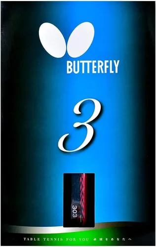 Vista 8 de Butterfly B303FL Shakehand Table Tennis Racket - China Series - Racket and Case Set with A Combination Smooth & Pips-Out Rubber - Recommended for