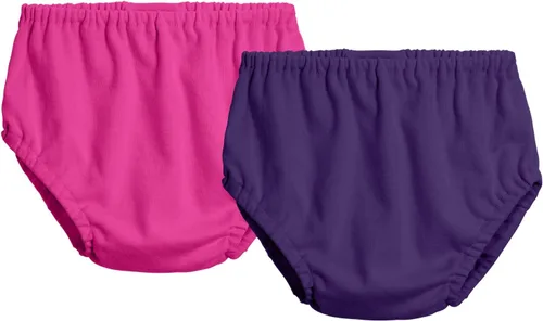 Vista 13 de City Threads Cotton Diaper Covers for Girls and Boys 2-Pack, Made in USA Baby Bloomers, Wear Over Disposable and Cloth