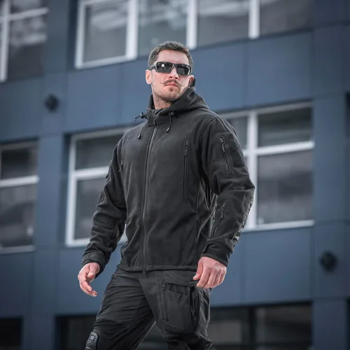 Vista 2 de M-Tac Chaqueta de forro polar militar para hombre, sudadera de supervivencia