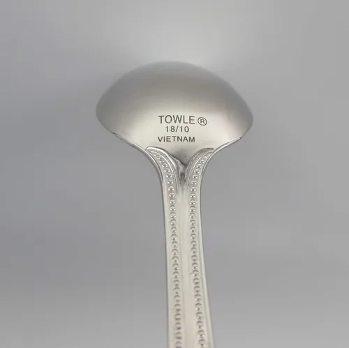 Vista 2 de Towle abalorio envejecido 18/10 Acero Inoxidable 6 1/4" cucharadita (Conjunto de cuatro)