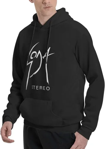 Vista 3 de furno Soda Stereo Hoodie Boys Casual Athletic Workout Pullover Hooded Sweatshirt With Pockets