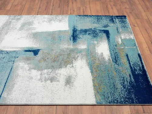 Vista 7 de LUXE WEAVERS Lagos Collection 7558 - Alfombra abstracta azul claro de 6 x 9 pies