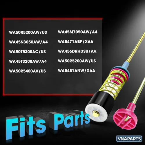 Vista 3 de WA45T3200AW/A4 WA50R5200AW/US WA50R5400AV/US DC97-16350T Varillas de suspensión para lavadora de carga superior Samsung WA45T3400AV/A4