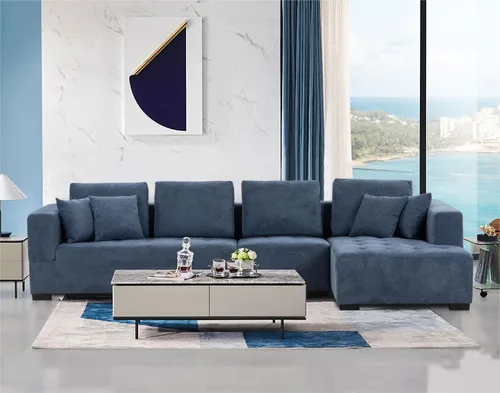 Vista 13 de KEVINSPACE Juego de sofá modular de 3 piezas de 111.5 pulgadas, juego de muebles de sala de estar, sofá moderno con reposapiés, asientos otomanos