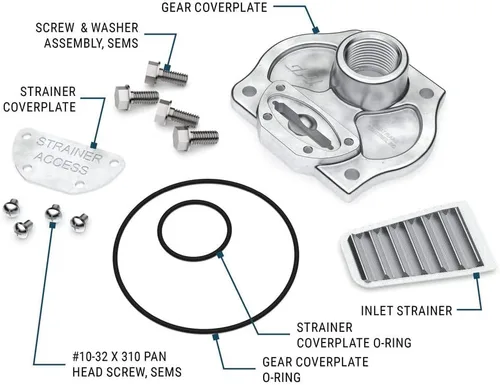Vista 2 de GPI - Kit de reemplazo de placa de cubierta de engranajes para bombas de transferencia de combustible M-180S (GPI Genuine Accessory 110500-8)