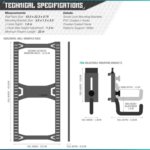 Vista 7 de Savior Equipment Sistema de rack de pared de acero resistente, paneles de pared de acero resistente, almacenamiento de montaje en pared, 5 o 10 Gris