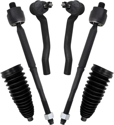 Vista 209 de TRQ Kit de dirección delantera con barra de acoplamiento de fuelle de piñón y cremallera compatible con Toyota Echo 2000-2005