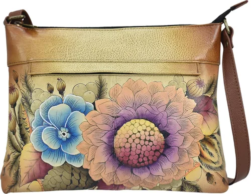 Vista 29 de Anna by Anuschka Women's Genuine Leather Medium Crossbody with External Zipper Pocket