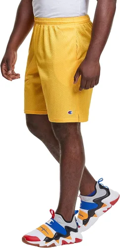 Vista 3 de Champion - Pantalones cortos largos de malla con bolsillos para hombre