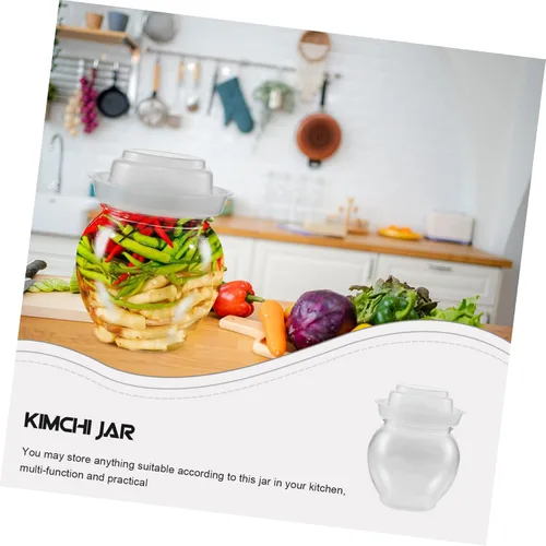 Vista 4 de HANABASS Botes de capacidad para tapa de pepinillo, reutilizables, Kimchi Pickling Fermentación, diseño hermético, sellado chino, recipiente