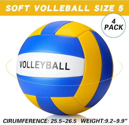 Vista 2 de Jerify Pelota de voleibol de tamaño 5 oficial para interiores y exteriores, pelota de entrenamiento suave para principiantes, adolescentes, adultos