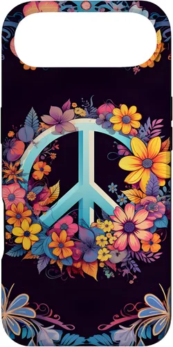 Vista 27 de Boho Floral Peace Sign Case for iPhone 17