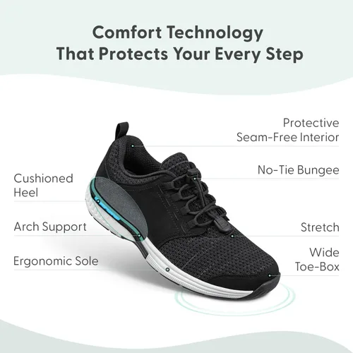 Vista 13 de Orthofeet Zapatillas ortopédicas de punto Francis sin ataduras para mujer