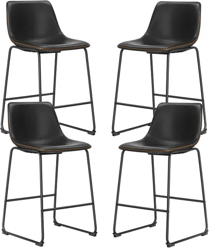 Vista 14 de OLIXIS 26" Counter Height Bar Stools Set of 2 for Kitchen Negro