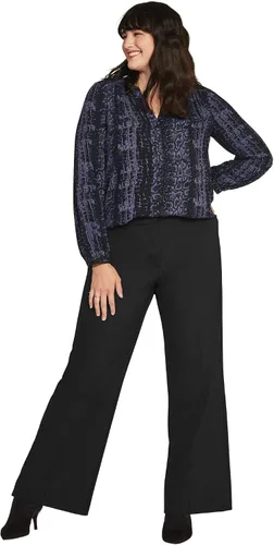 Vista 4 de Ellos Pantalones de pierna ancha tejidos de talla grande para mujer