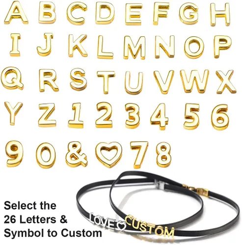 Vista 5 de ChainsHouse Collar de gargantilla personalizado para mujeres y niñas, dije de foto, puddin, circonita cúbica, cuello alto, personalizado, iniciales