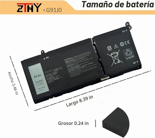 Vista 5 de Reemplazo de batería G91J0 de 41Wh para Dell Inspiron 3510 3511 3515 3521