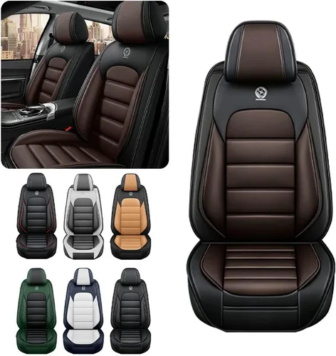Vista 2 de Fundas de asiento de automóvil para Dodge Ram 3500 2004-2011, funda de asiento de piel sintética impermeable, suave, transpirable, con bolsillos