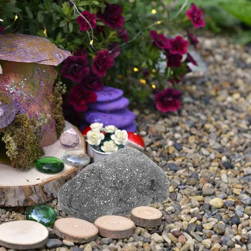 Vista 7 de Outdoor Simulated Stone Key Hider Box with Faux Rock Appearance Hidden Yard Key Holder for Garden and Exterior Use Weather-resistant