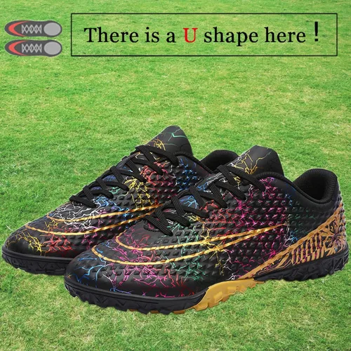Vista 2 de WINGFAI Zapatos de fútbol para hombre, zapatos de fútbol profesionales de alta calidad, transpirables, atléticos, para exterioresinteriores, fútbol