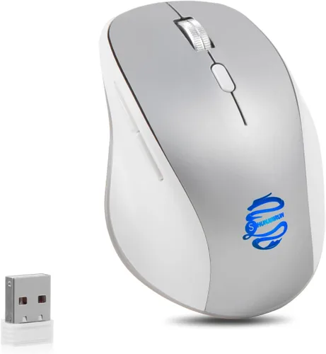 Vista 9 de SHUNJINRUN Mouse Bluetooth mouse inalámbrico recargable para computadora 3 modos BT50BT30USB ratones inalámbricos silenciosos para laptop Surface