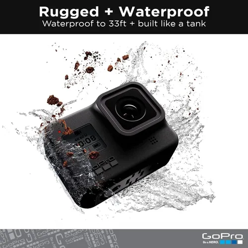 Vista 5 de GoPro HERO8 Black - Cámara de acción impermeable con pantalla táctil 4K Ultra HD Video 12MP Fotos 1080p Estabilización de transmisión en vivo