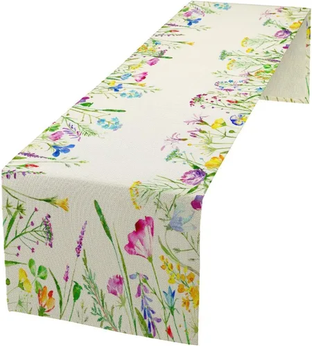 Vista 16 de Camino de mesa de lino de algodón, cuchillo de cocina occidental, tenedor, colección de mesa rectangular, desierto salvaje oeste americano