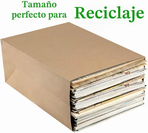 Vista 5 de BagDream Bolsas de comestibles de 12 x 7 x 17 pulgadas, 100 bolsas de papel kraft marrón resistente, bolsas de papel reciclable duraderas