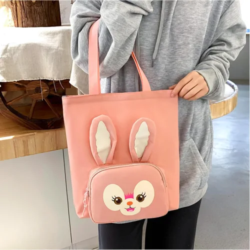 Vista 4 de Mochila kawaii 5 bolsas de dibujos animados anime, mochila de viaje antirrobo kawaii de 16 pulgadas, regalos de nuevo semestre, Rosado