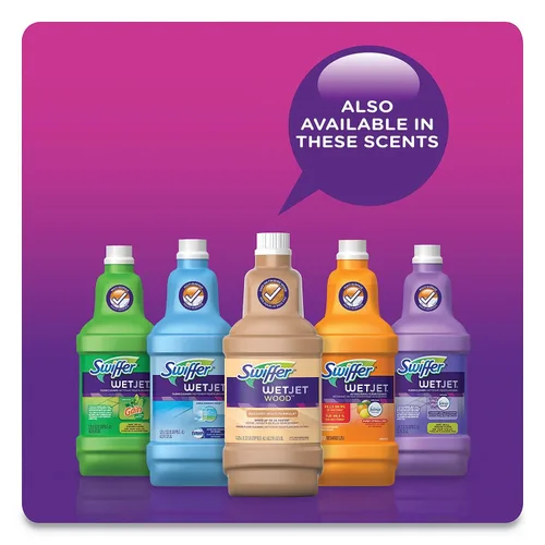 Vista 2 de Procter & Gamble Swiffer 77809 Wetjet System - Recambio de solución de limpieza, aroma original, botella de 1,25 L, 4/caja